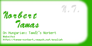 norbert tamas business card